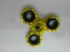 BLCR Three-Spinner Fidget Toy Aluminium Alloy 3 Minute EDC Hand Spinner for Autism and ADHD Yellow/Web of Spider